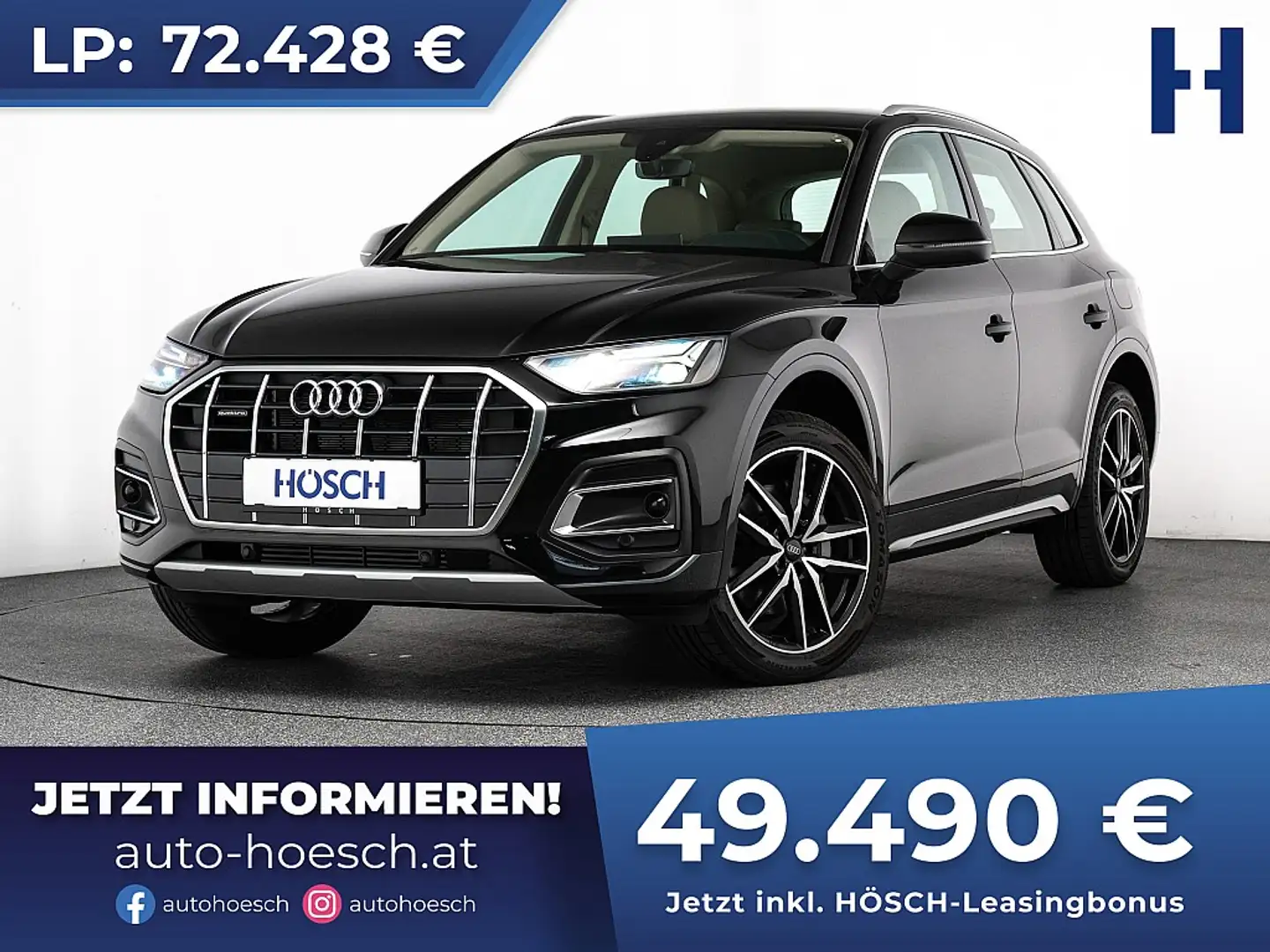 Audi Q5 50 TFSIe quattro Adv. WIE NEU OHNE KM LEDER Schwarz - 1