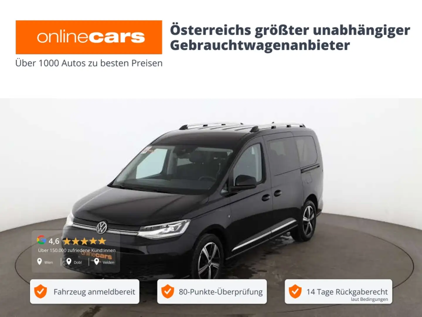 Volkswagen Caddy 2.0 TDI Style Maxi 7-SITZER LED AHK RADAR Noir - 1