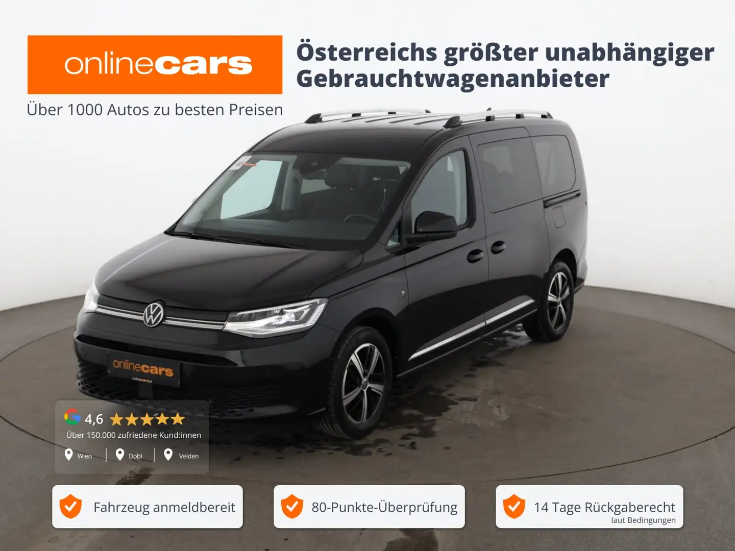 Volkswagen Caddy 2.0 TDI Style Maxi 7-SITZER LED AHK RADAR Schwarz - 1
