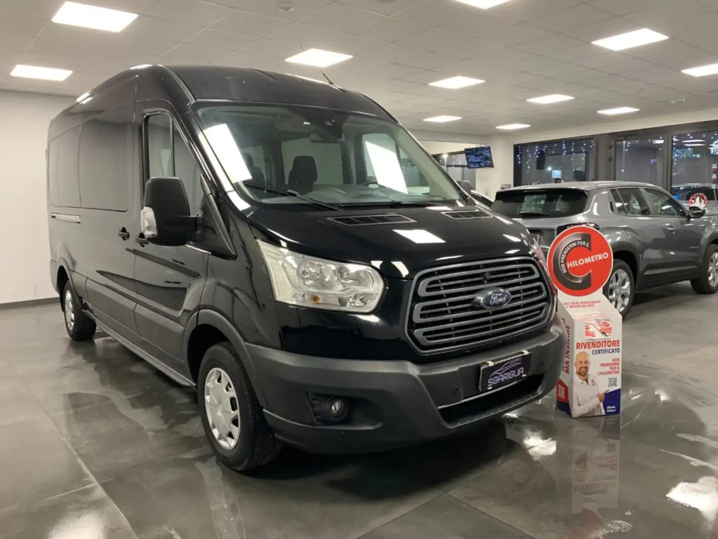 Ford Transit Bus 9 Posti Tetto Alto L3 H2 PL-TM Combi 2.0 TDCi Nero - 1