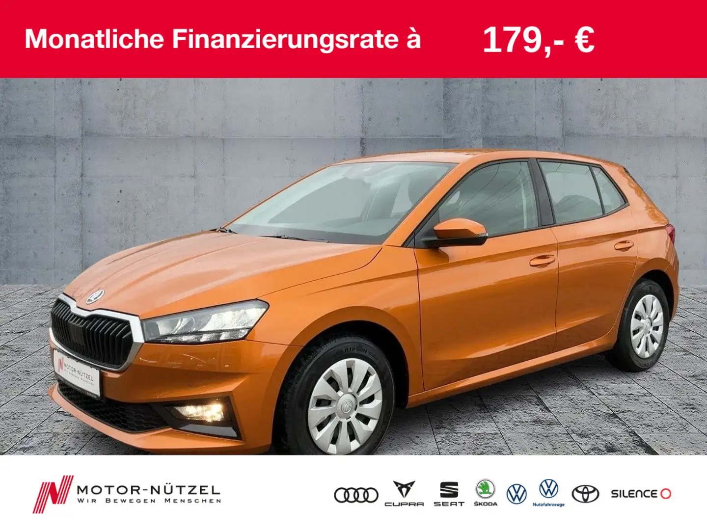 Skoda Fabia 1.0 MPI AMBITION LED+SHZ+GRA+APP+2xPDC+AHK Orange - 1