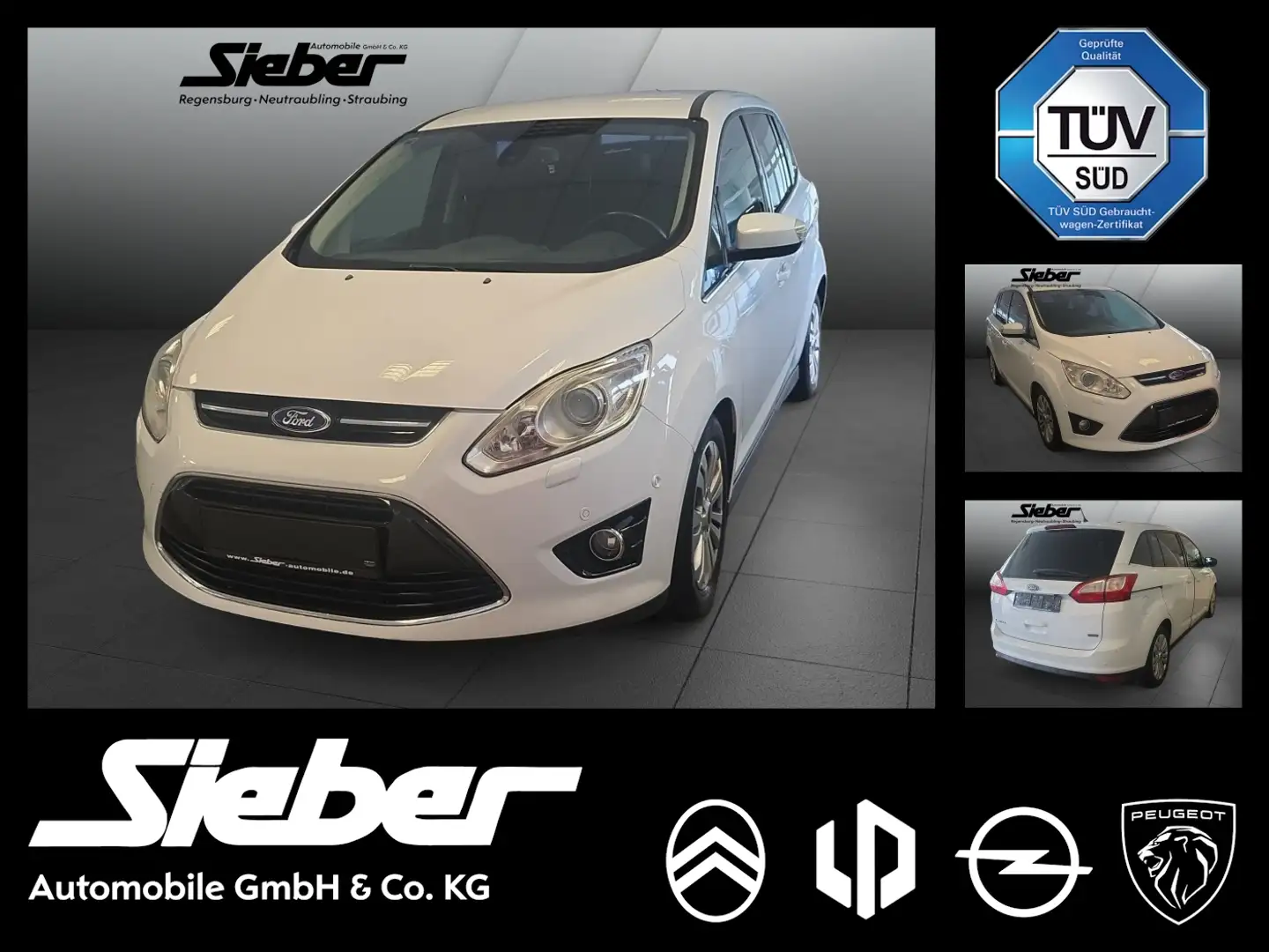 Ford C-Max 1.6 EcoBoost Grand Titanium ParkAss. LM Blanc - 1