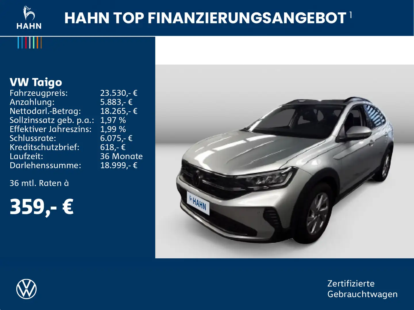 Volkswagen Taigo 1.0 TSI DSG Life LED CAM Navi-Vorb. Sitzh Plateado - 2