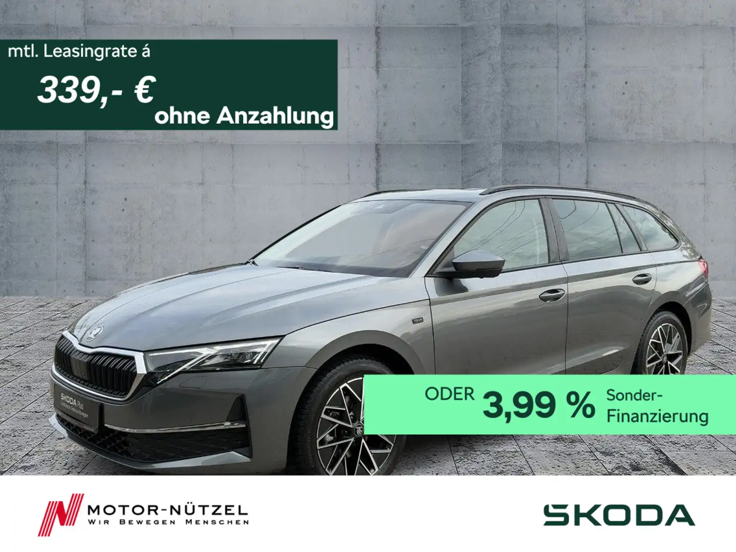 Skoda Octavia Combi 2.0 TDI DSG SELECTION NAV+AHK+PANO Grau - 1