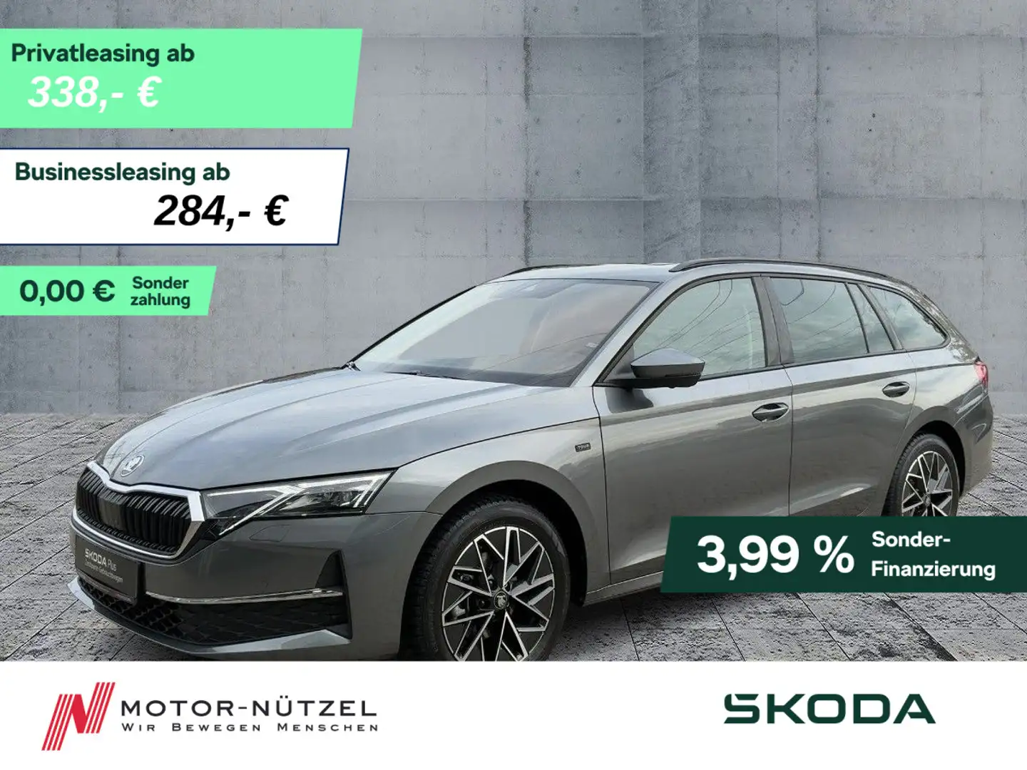 Skoda Octavia Combi 2.0 TDI DSG SELECTION NAV+AHK+PANO Grijs - 1