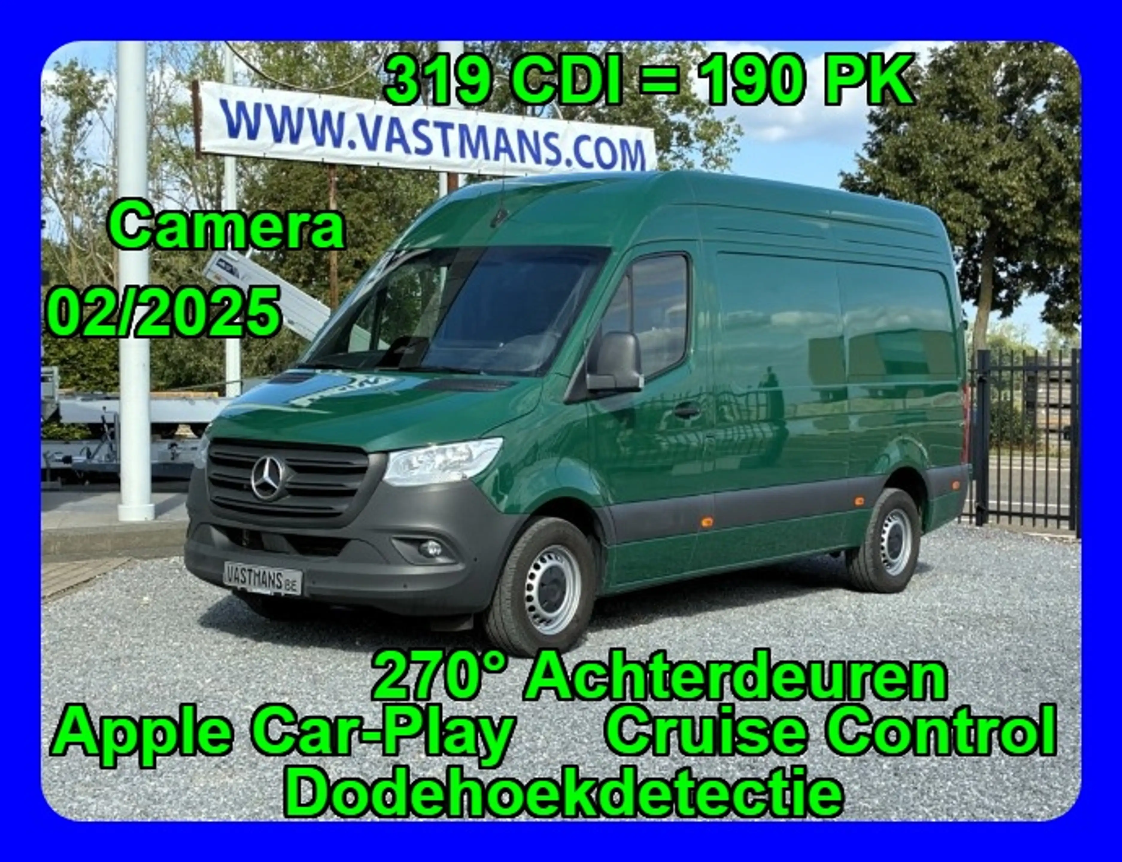 Mercedes-Benz Sprinter 319 / 40.900 € + BTW / L2H2 / 190 PK / Apple Car-Play / 270° Deuren