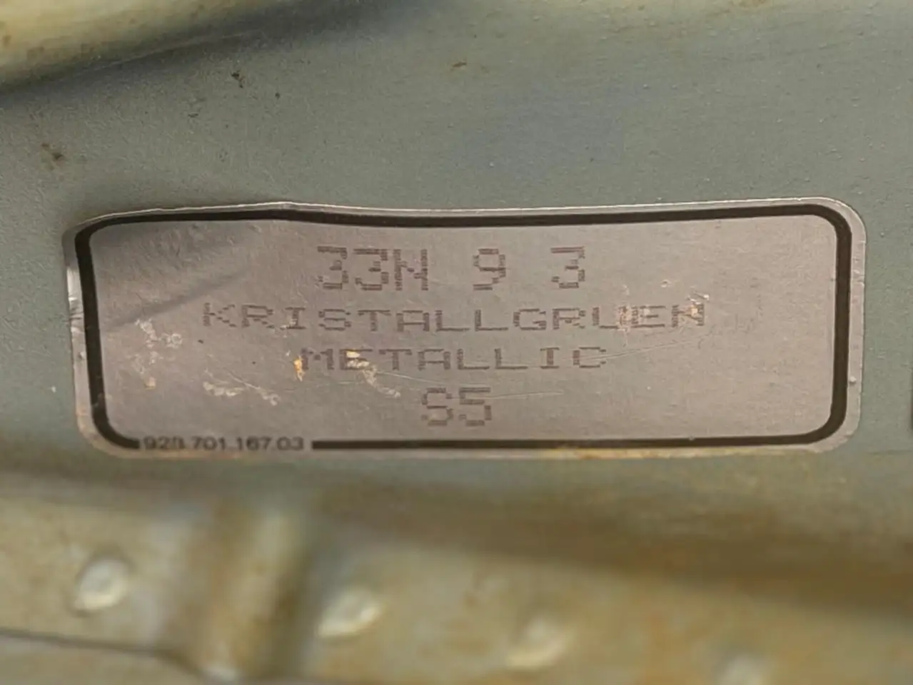 Porsche 911 Crystal Green Metallic (33N) | Original Grey Green, foto 8