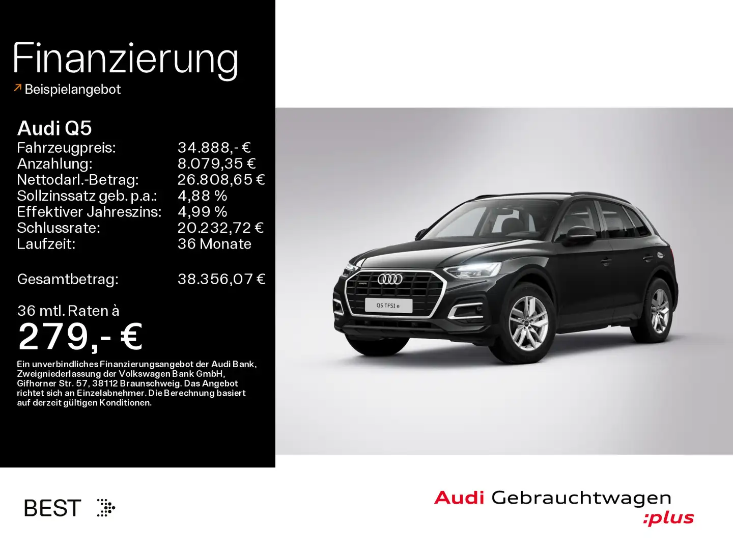 Audi Q5 50 TFSI e qu.Navi*PDC*SHZ Zwart - 1