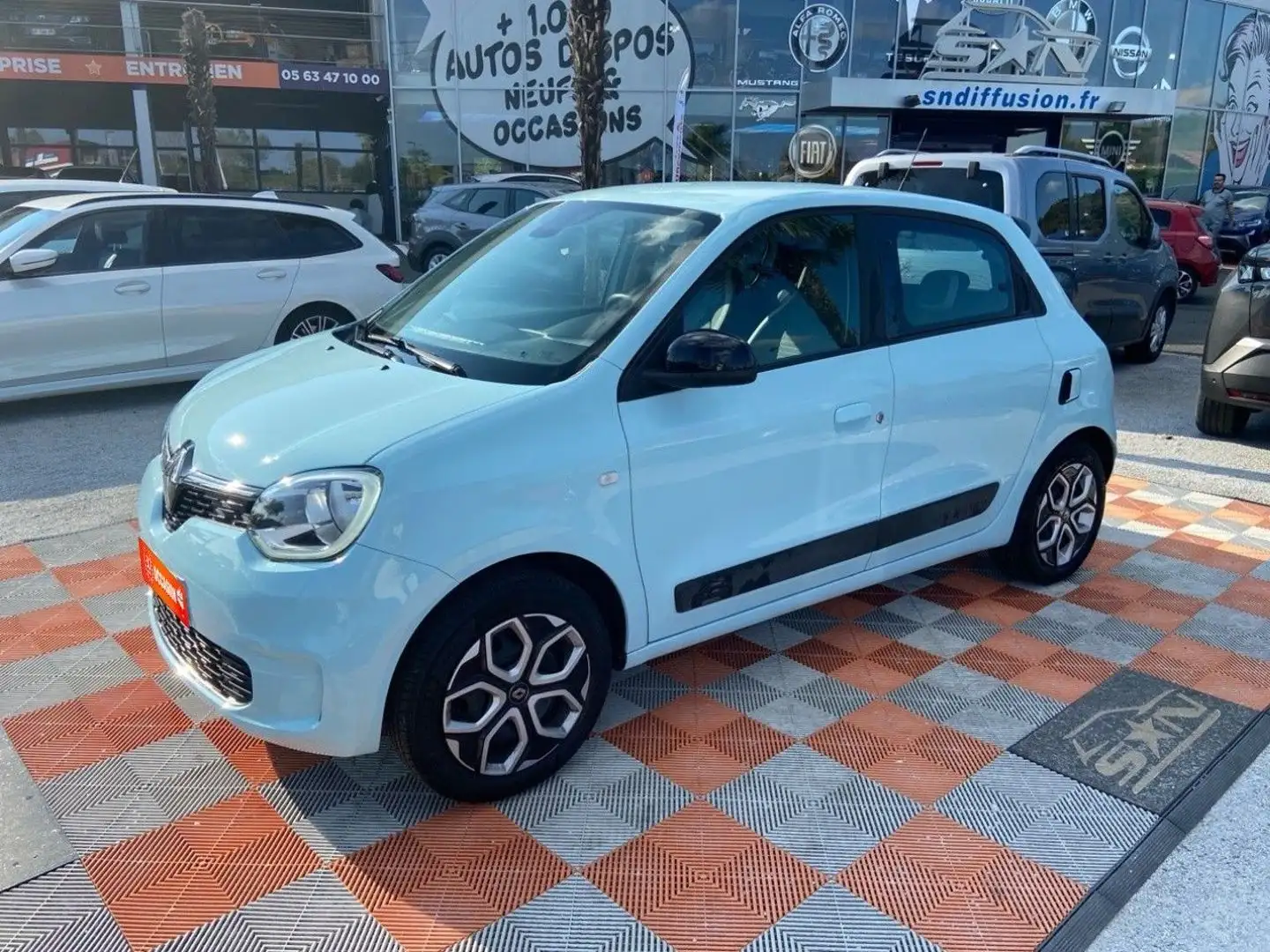 Renault Twingo SCe 65 EQUILIBRE Ecran Clim auto 1°Main Bleu - 1