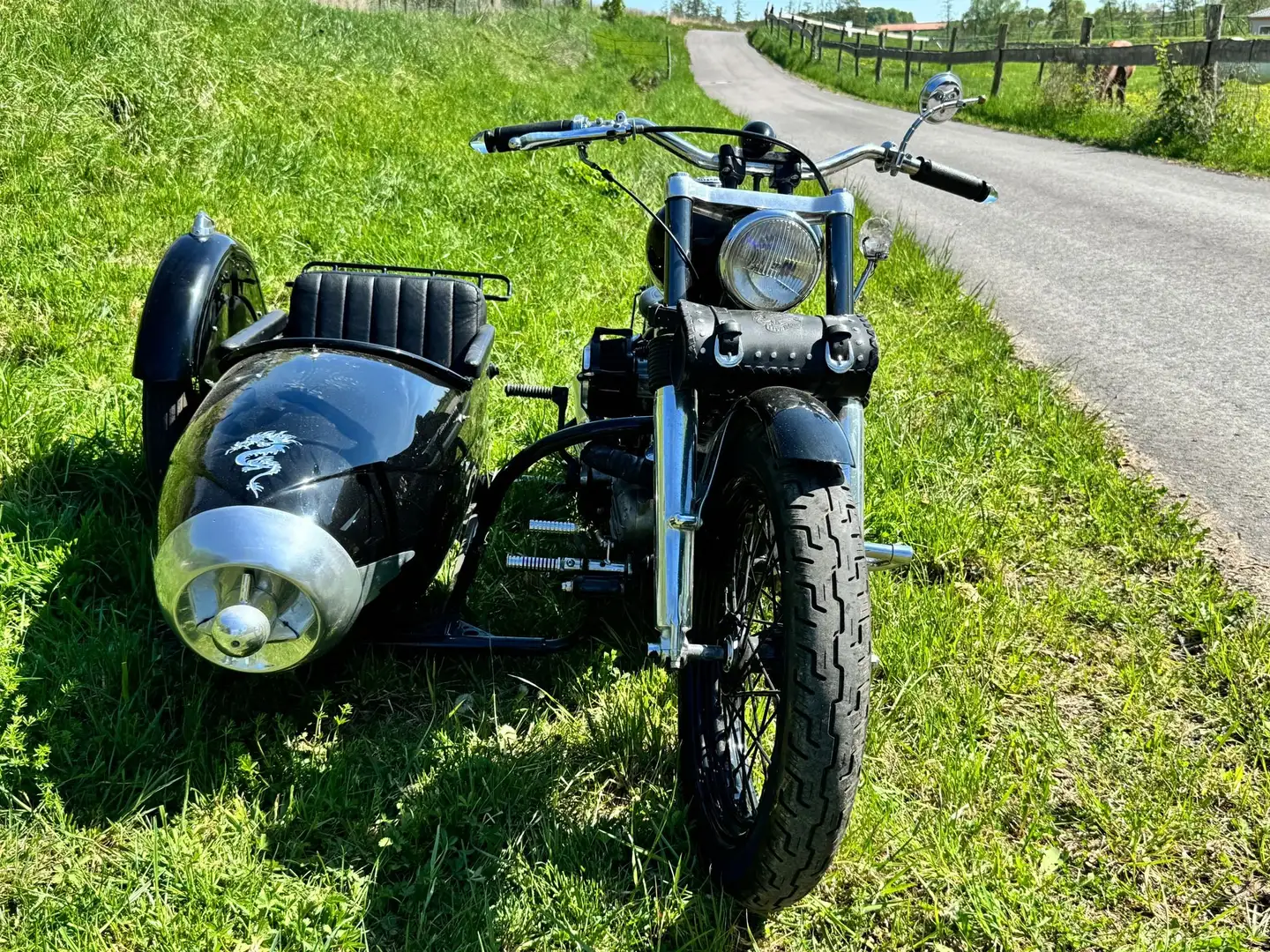Harley-Davidson Flathead FL mit Beiwagen (indiv. Umbau) Noir - 2