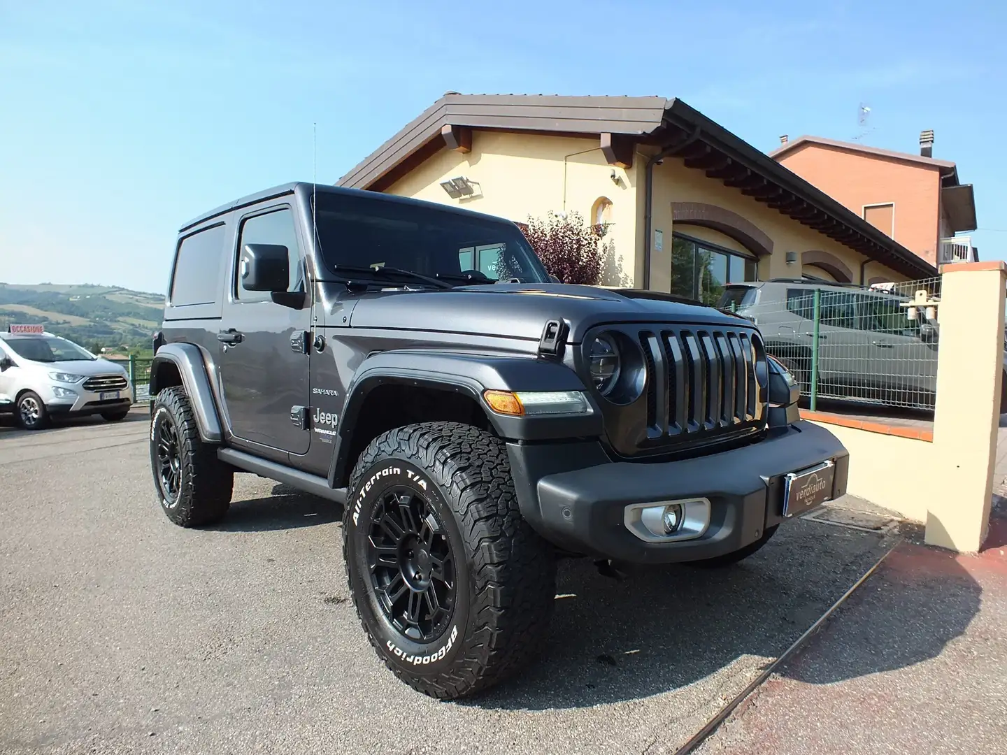 Jeep Wrangler 2.2 Mjt II SAHARA CORTO HARD-TOP- TAGLIANDI JEEP- Grigio - 1