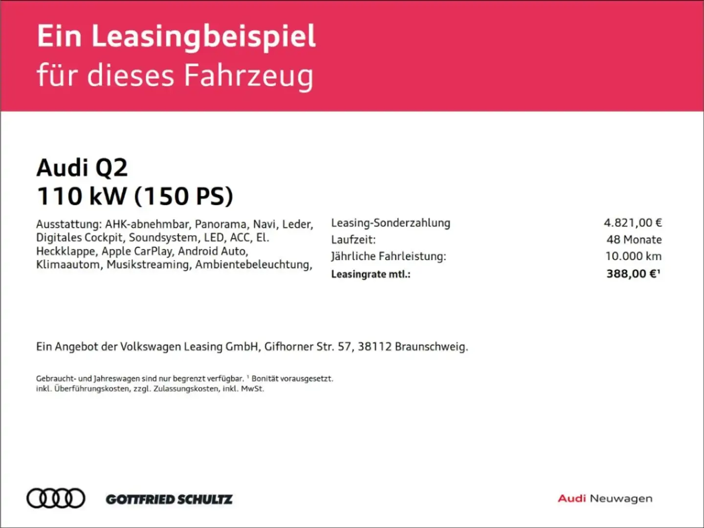 Audi Q2 ADVANCED OPTIKPAKET SCHWARZ PANO AHK 35 TFSI advan Schwarz - 2