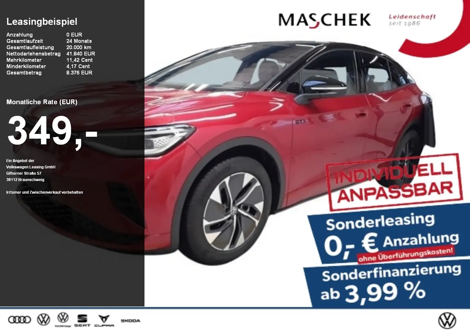 Volkswagen ID.5 GTX Sonderleasing! AHK Harman HUD Wärmepumpe Schwarz - 1