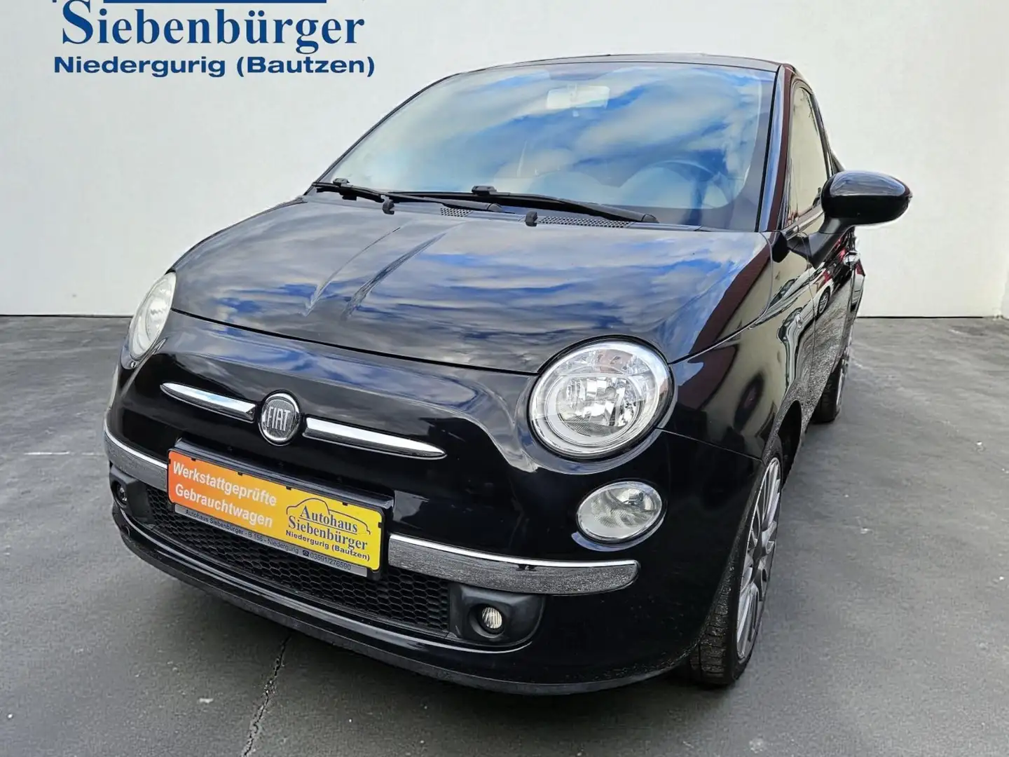 Fiat 500 Lounge 1.4 ***Panoramadach/ Klima/ Alus*** Schwarz - 1