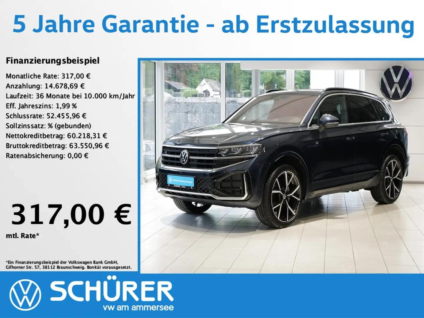 Volkswagen Touareg 3.0TDI R-Line Allradlenkung Dynaudio 22" Nachts... Blau - 1