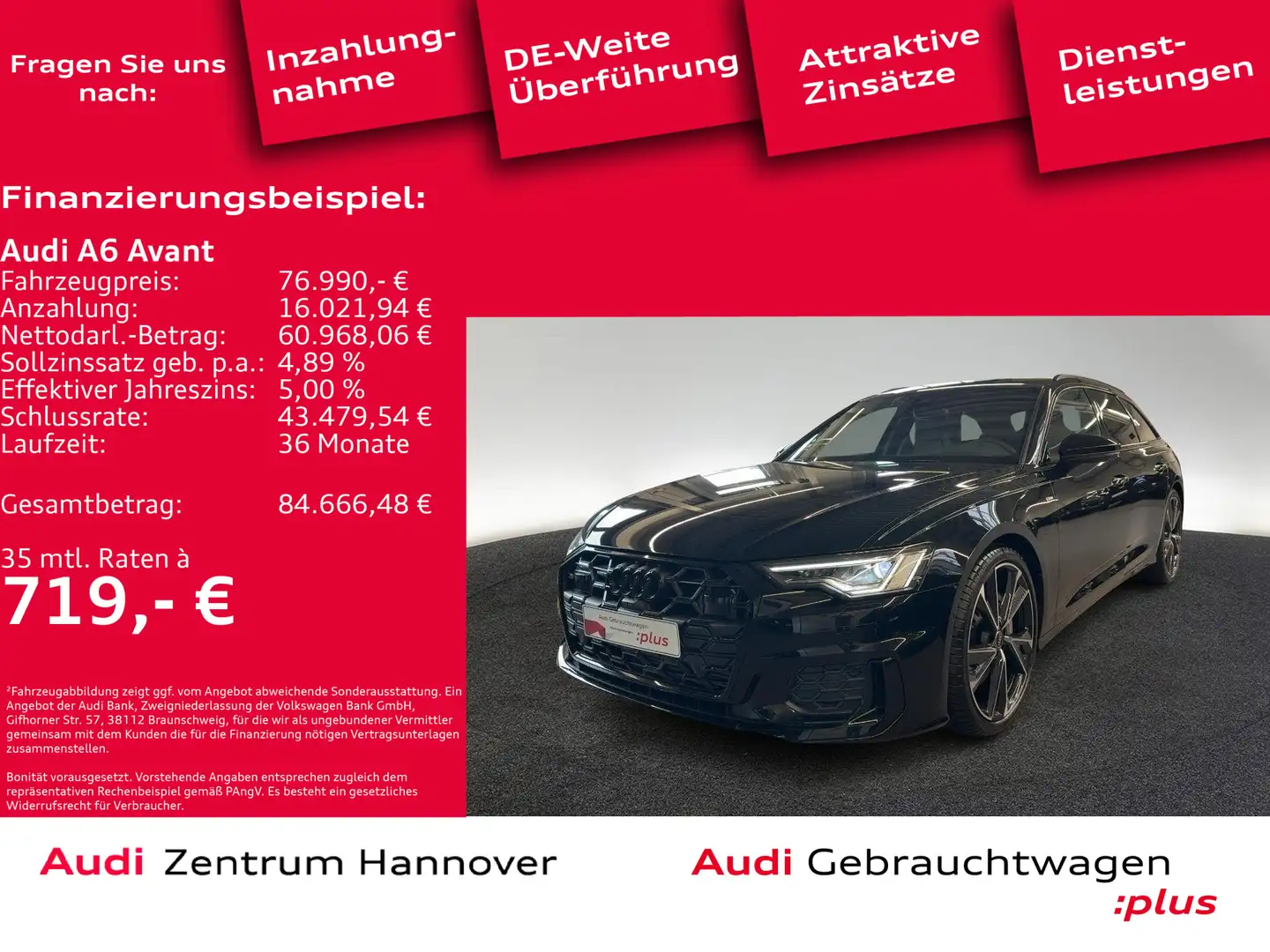 Audi A6 S line 50 TFSIe quattro Matrix B&O Memo Schwarz - 1