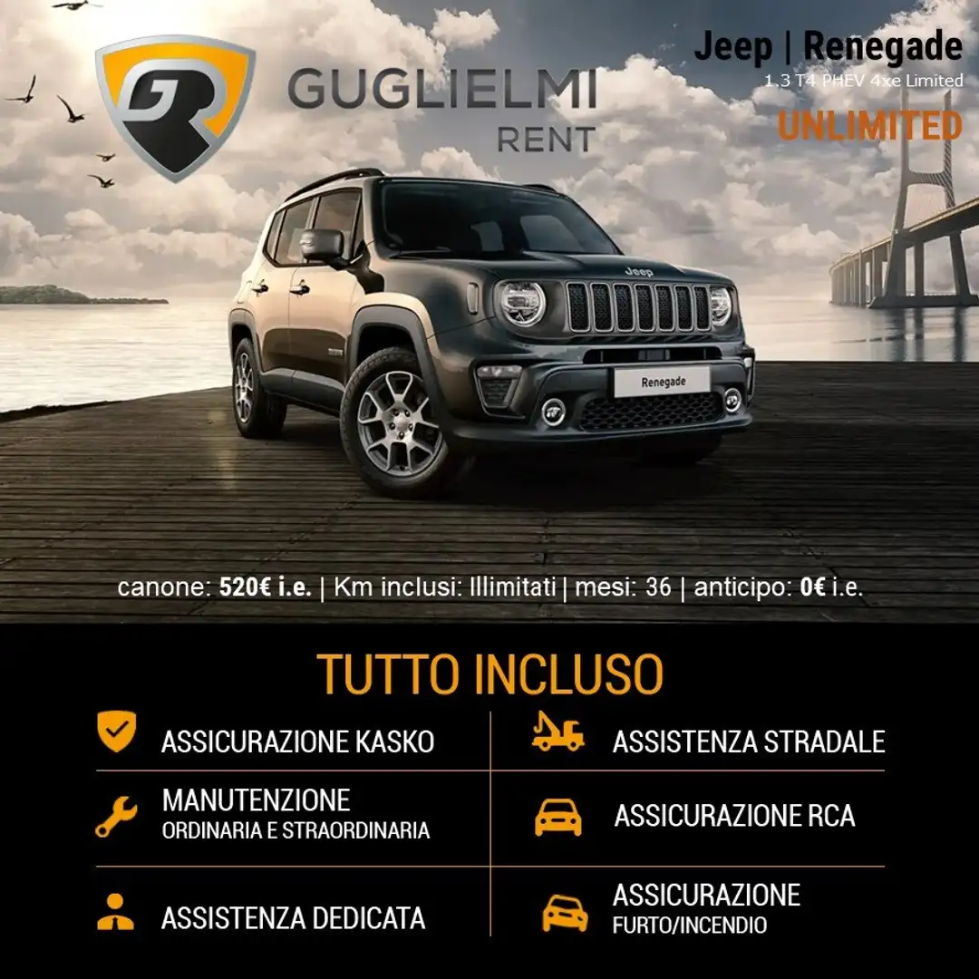 Jeep Renegade 520€ NOLEGGIO KM ILLIMITATI PRONTA CONSEGNA - 1