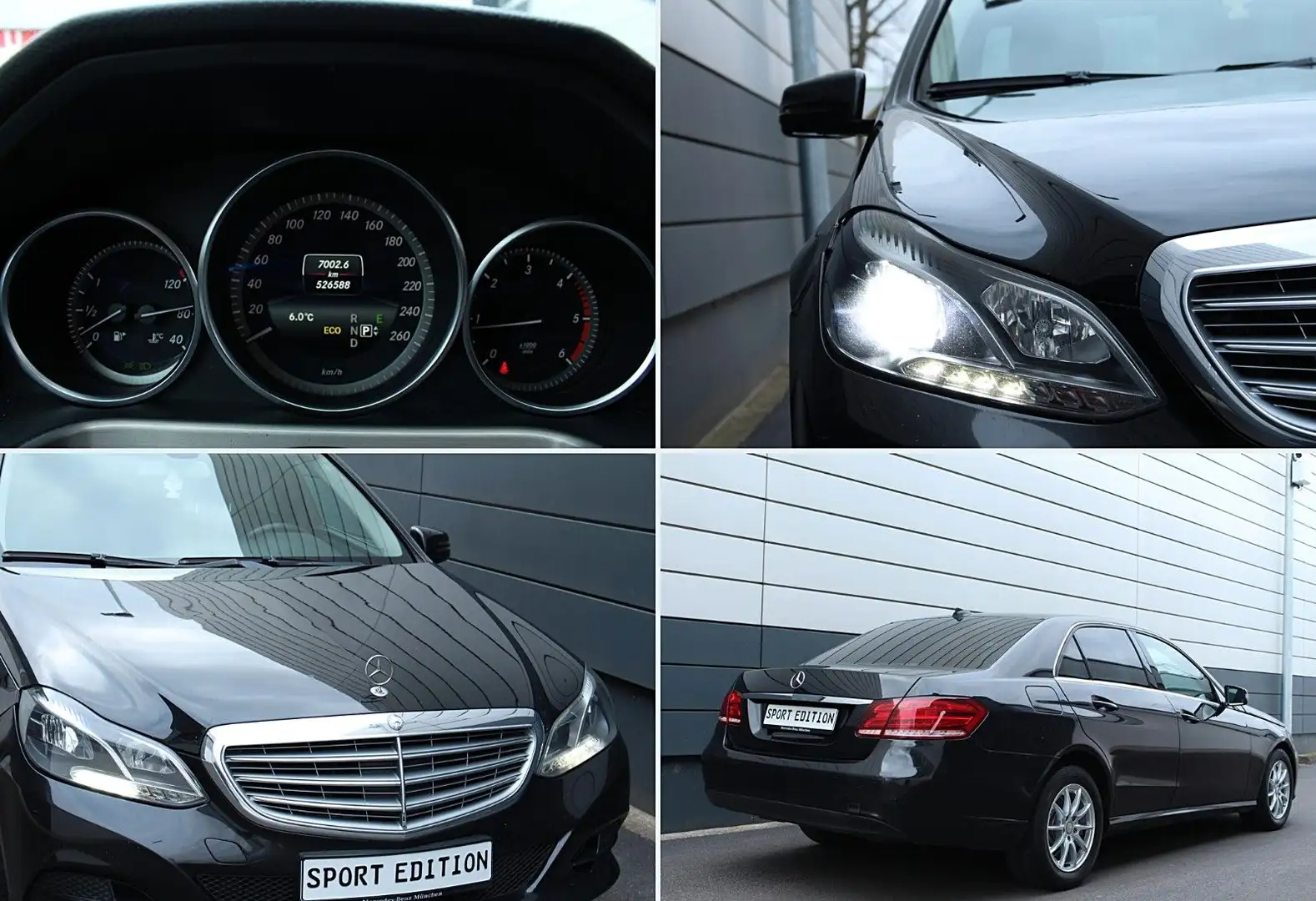 Mercedes-Benz E 200 CDI*BE/LED/Leder/Technik & Motor:Rolex! Schwarz - 1