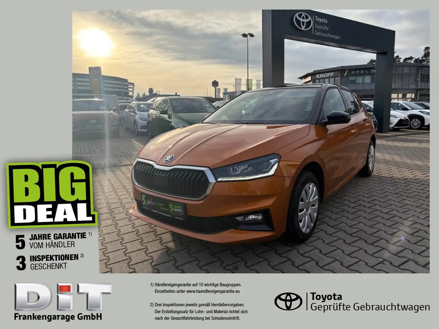 Skoda Fabia 1.0 TSI Style LED, Pano, 8-fach, AppleCarP. Arancione - 1