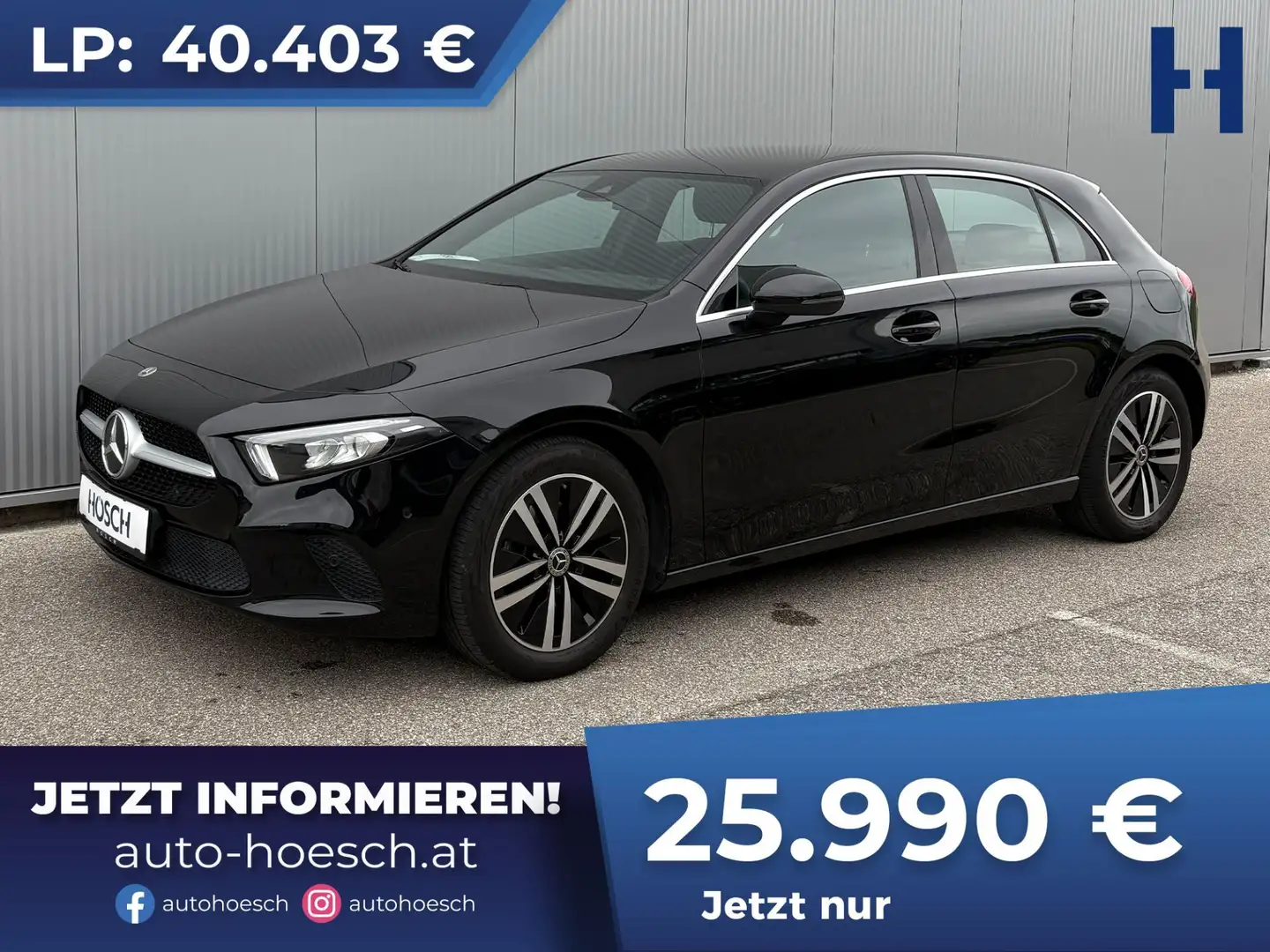 Mercedes-Benz A 200 Progressive Aut. LED NAV LEDER R-KAMERA ASSISTENZ Schwarz - 1