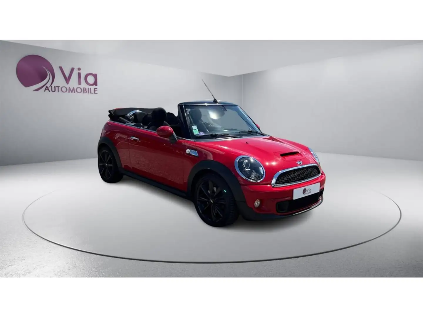 MINI Cooper S Cabrio COOPER S CABRIOLET 1.6i 184 - SIEGES AV CHAUFFANTS Rojo - 2