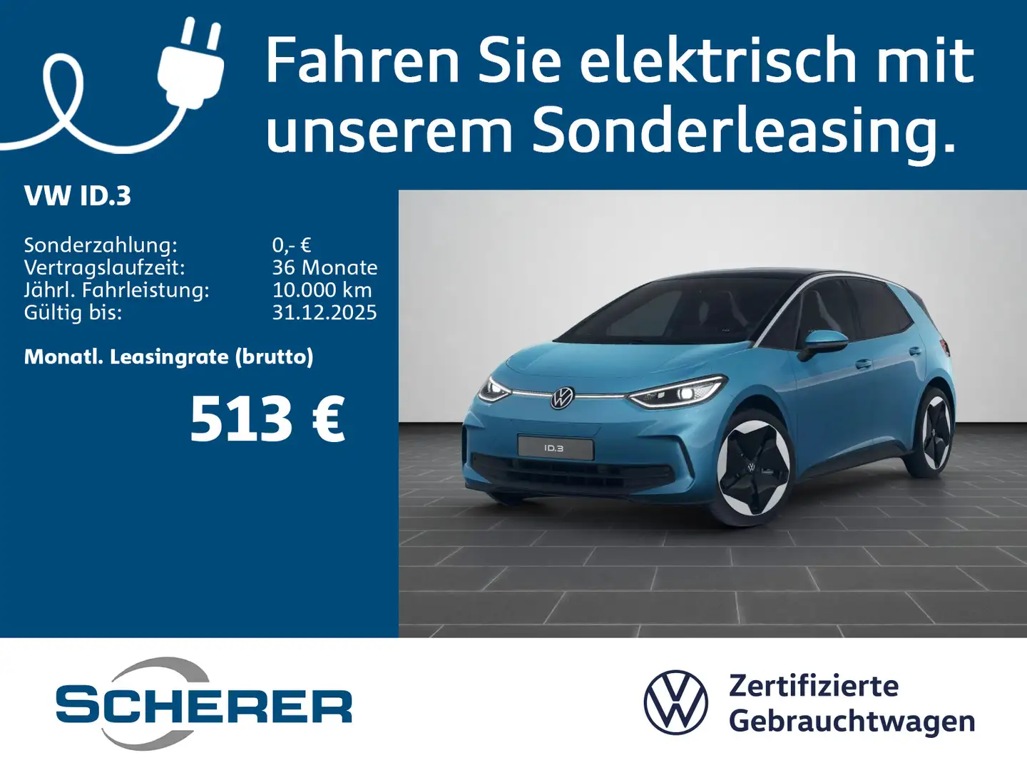 Volkswagen ID.3 Pro S 77 kWh | 5J Garantie | ACC | CarPlay Blau - 1