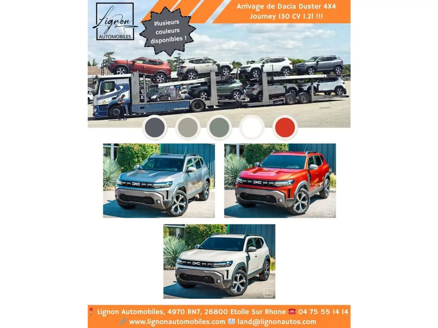 Dacia Duster Duster 1.2 TCe - 130 4x4  SUV Journey Neuf 2025 Naranja - 2
