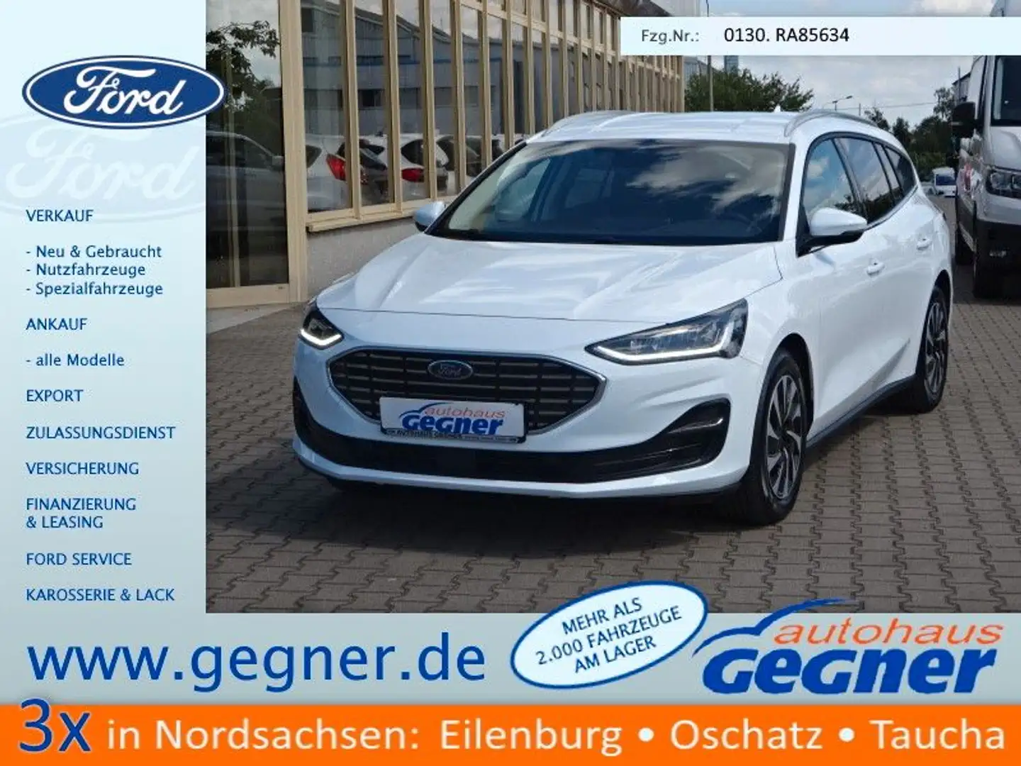 Ford Focus Turnier 155PS Autm. Titanium X AHK Navi Blanc - 1
