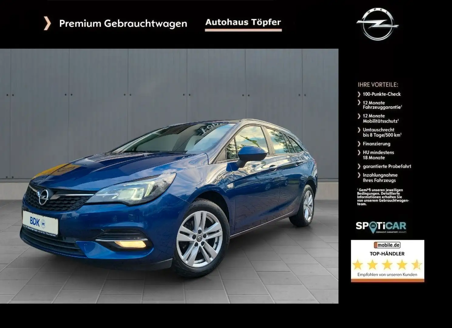 Opel Astra K ST"Business Edition"LED-Licht/1Hand/Navi Blau - 1