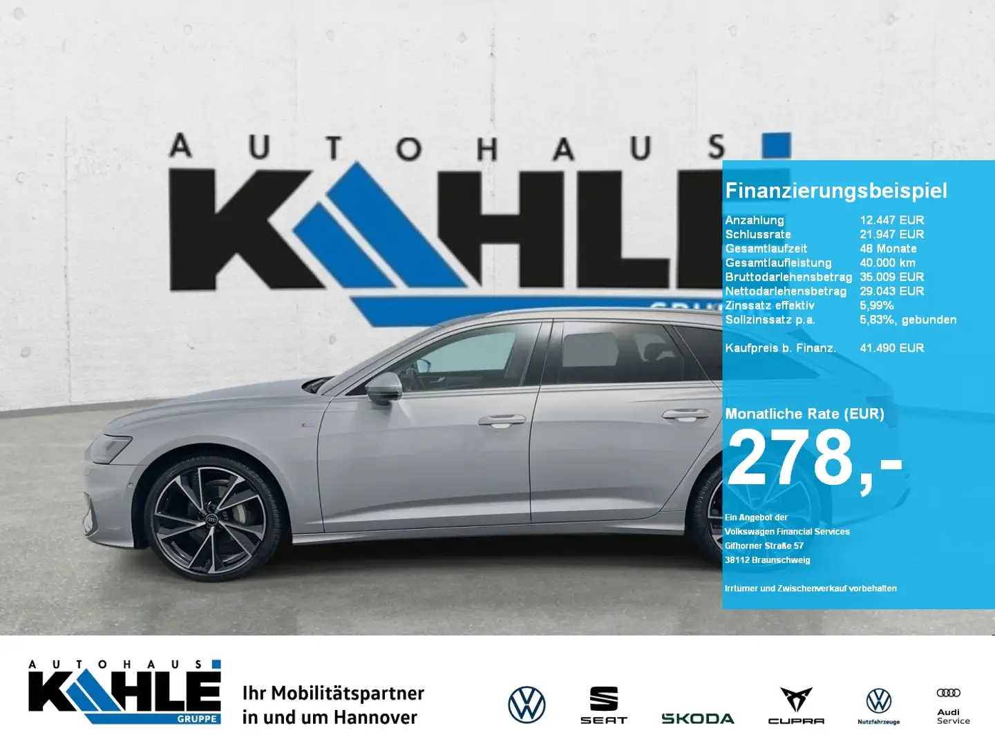 Audi A6 Avant 2.0 TDI s tronic Design S-Line AHK / Pano / Argent - 1