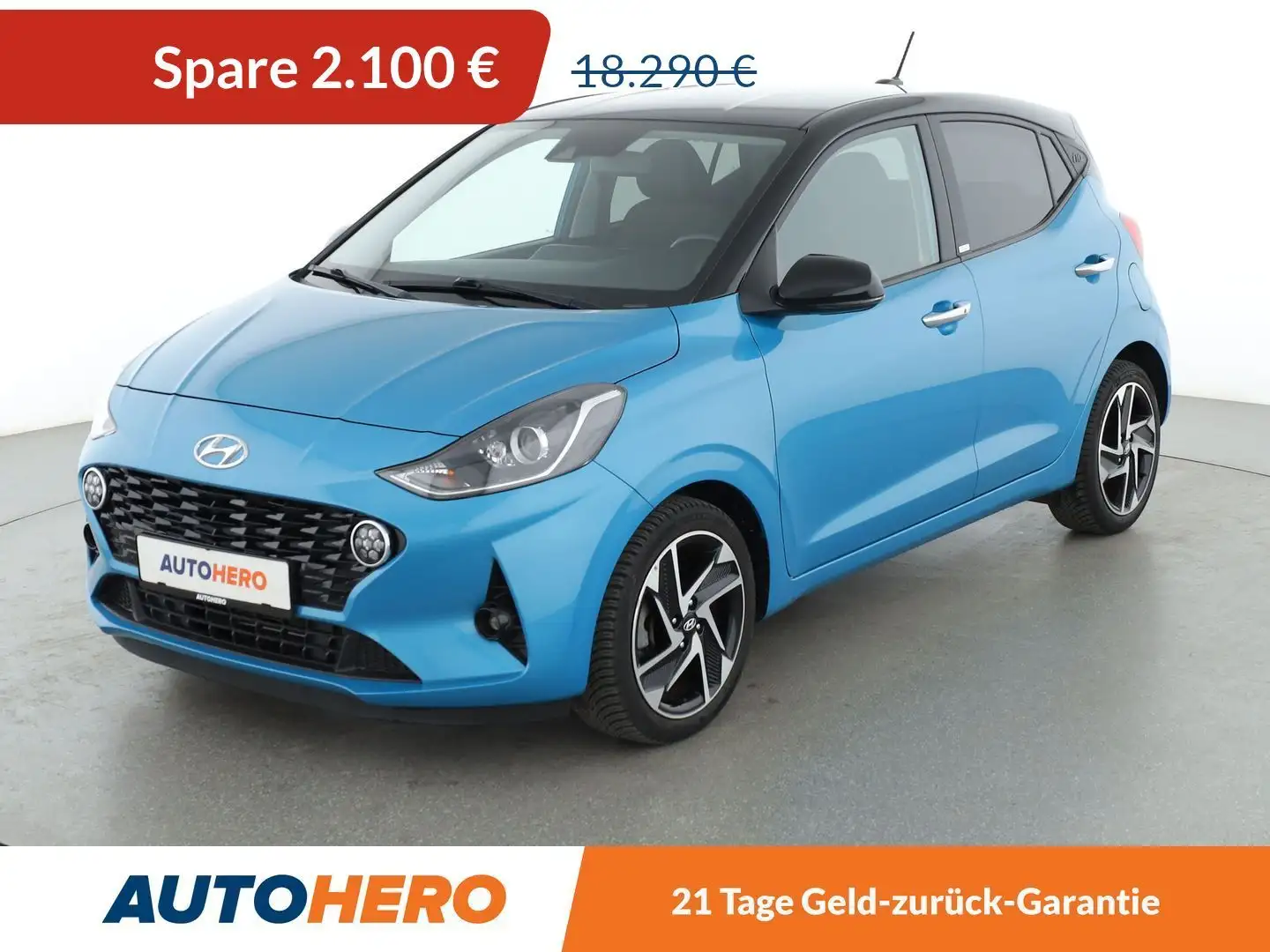 Hyundai i10 1.2 Prime Aut.*NAVI*LIMITER*PDC*SHZ*LHZ*ALU* Blau - 1