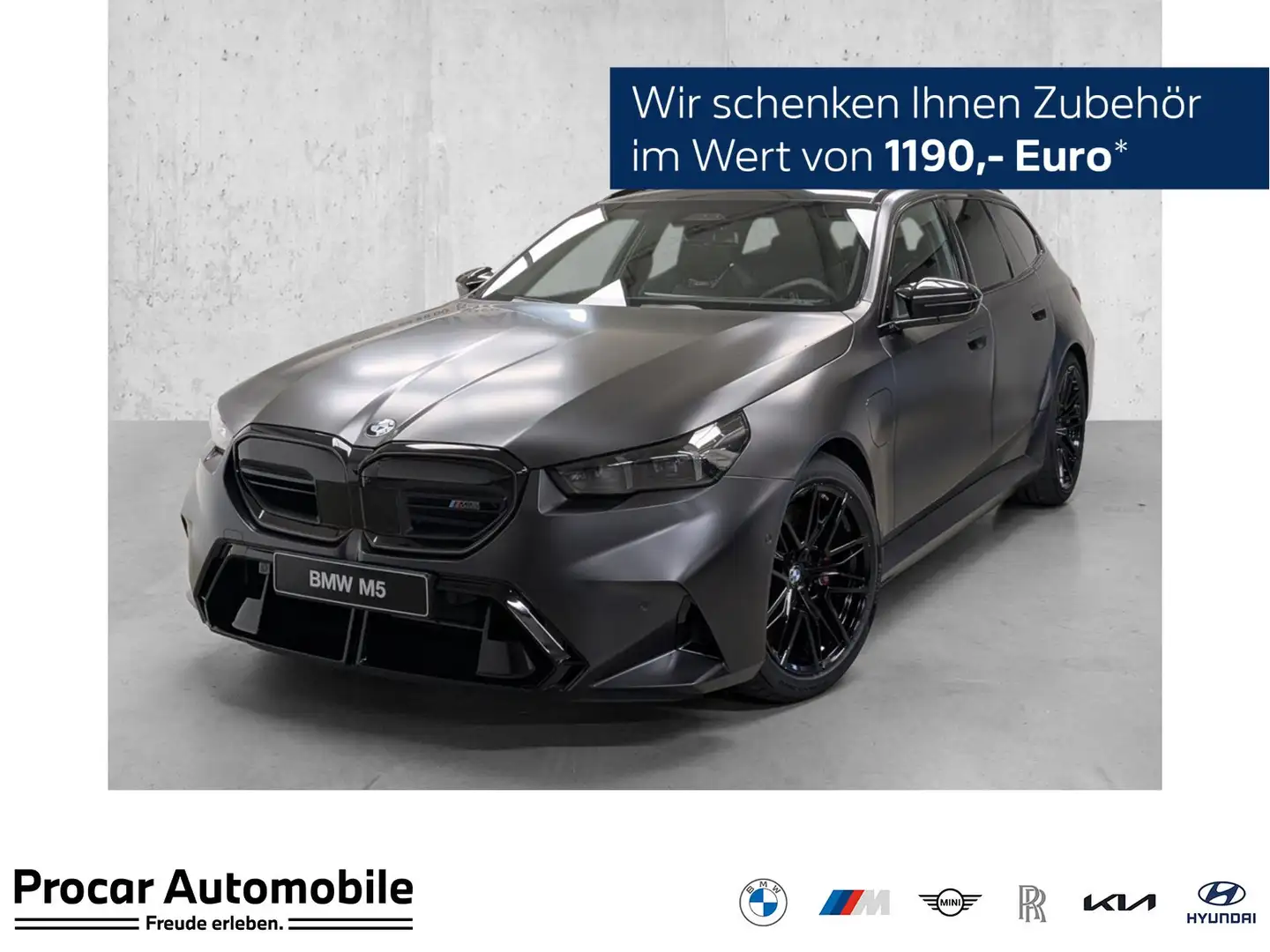 BMW M5 Touring 0,5%Versteu. DA Prof PA Prof Pano Carbon C Gris - 1