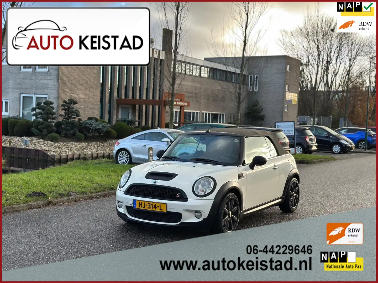 MINI Cooper S Cabrio Mini 1.6 174PK LEDER/CLIMA/CRUISE! Blanco - 1