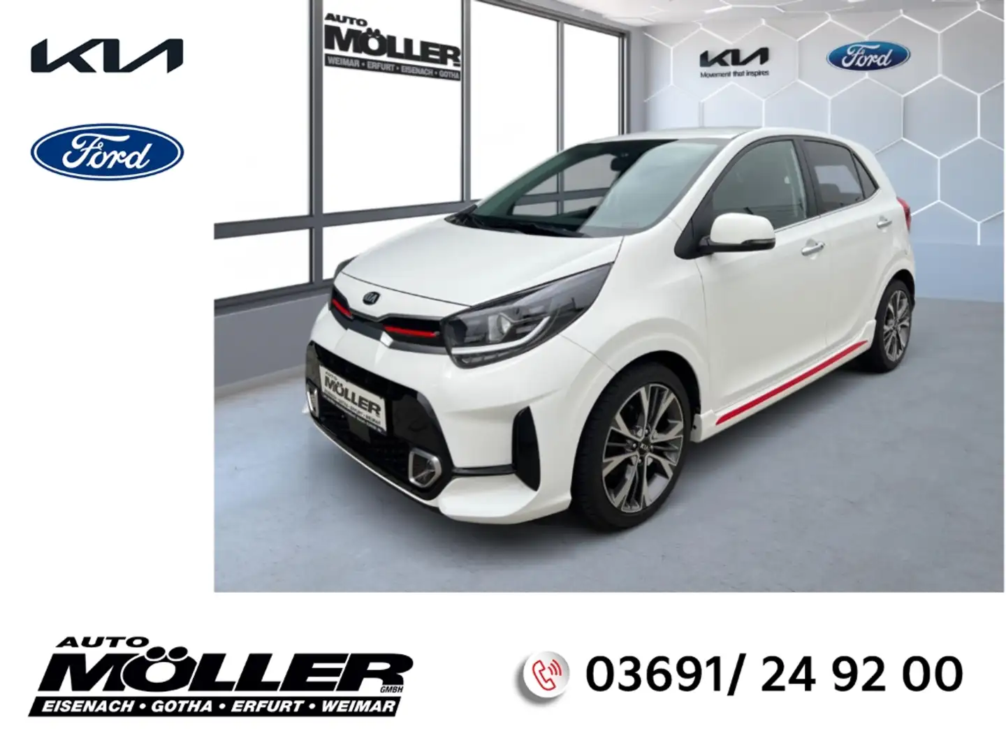 Kia Picanto 1.2 GT-Line Sitzheizung Navi PDC hinten Klimaautom Bianco - 1