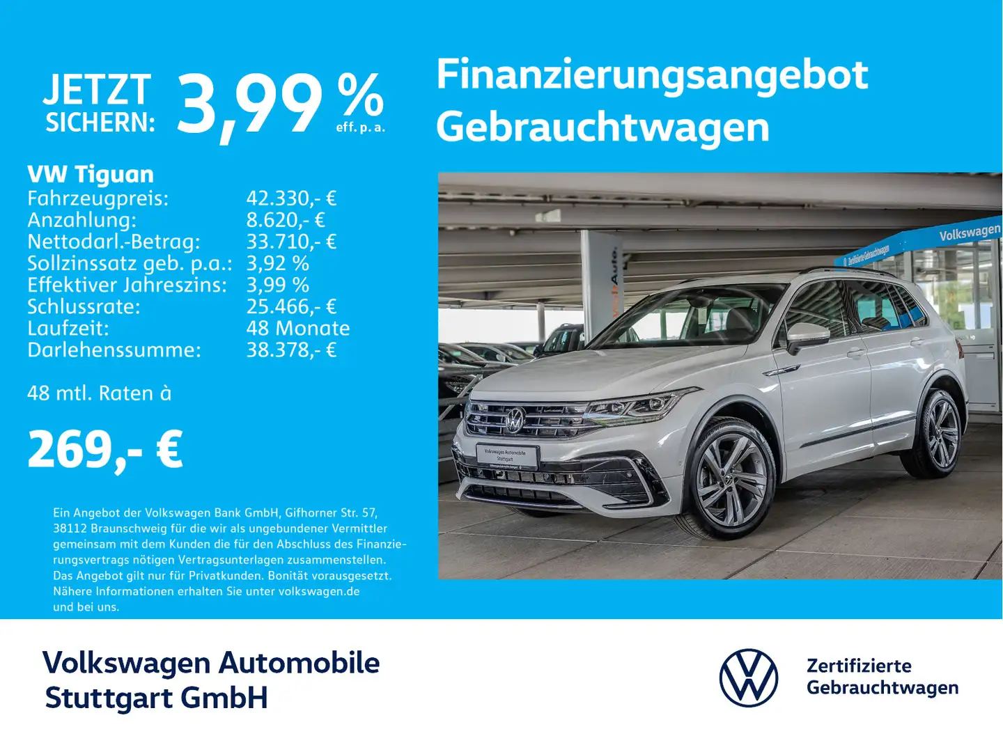 Volkswagen Tiguan R-Line 2.0 TDI DSG Navi Kamera Pano AHK Weiß - 1