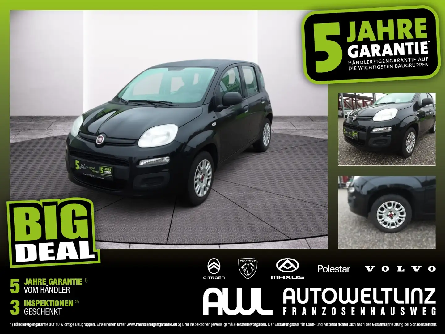 Fiat Panda 1,2 Easy 70 Schwarz - 1