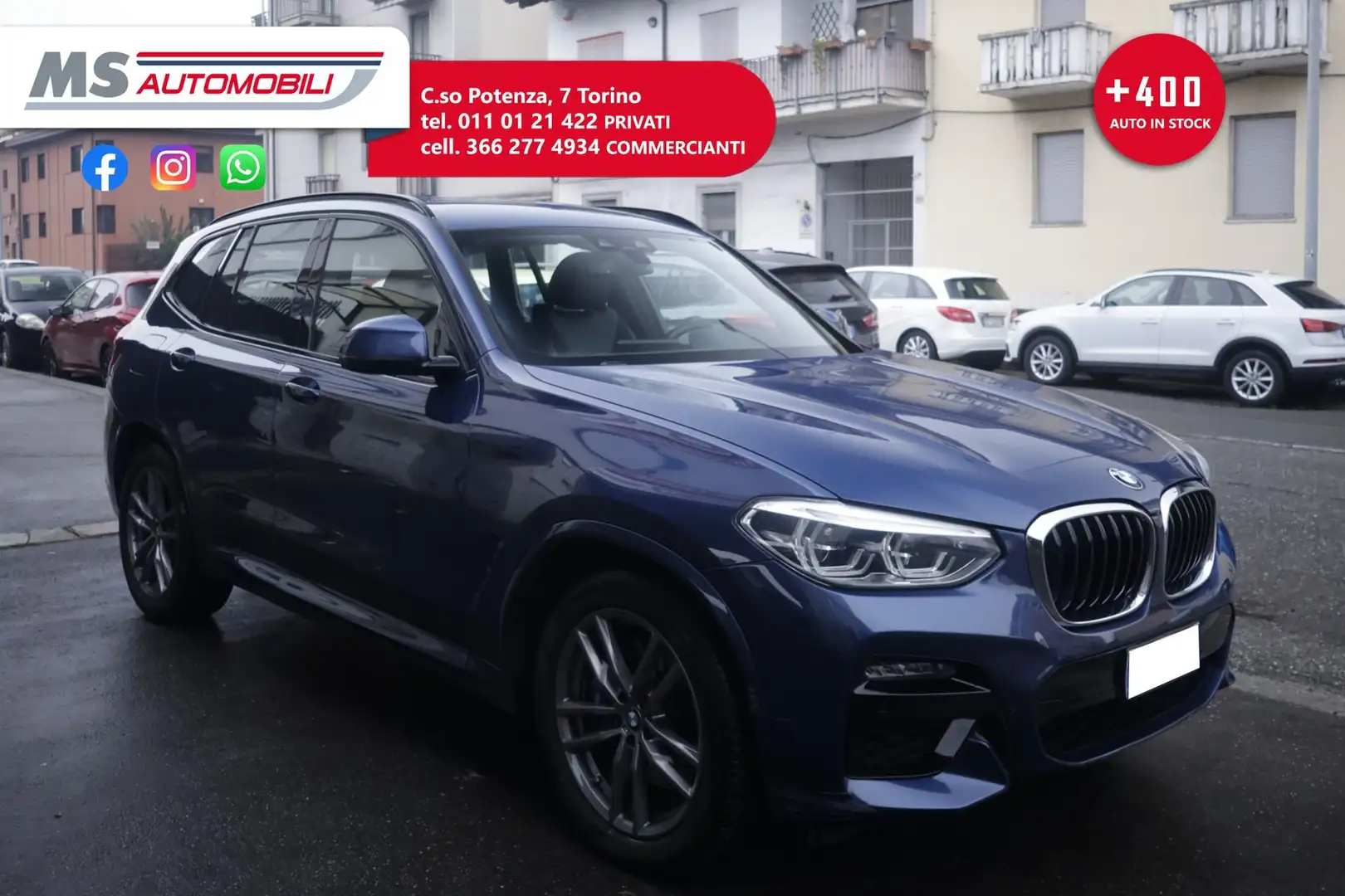 BMW X3 BMW X3 xDrive30d 249CV 48V Msport Unicoproprietar Blu/Azzurro - 2