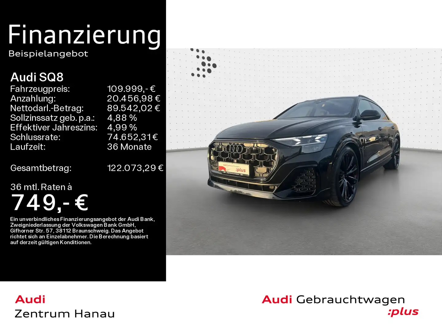 Audi SQ8 TFSI quattro*AHK*PANO*LASER*STHZG*NACHTSICHT Schwarz - 1