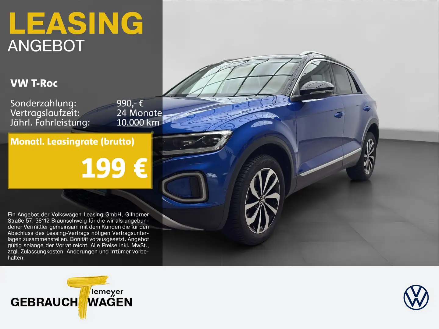 Volkswagen T-Roc 2.0 TDI DSG STYLE ST.HEIZ NAVI KAMERA MATR Blauw - 1