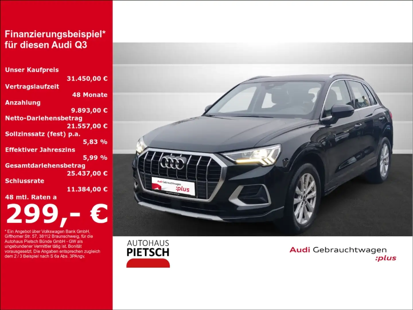 Audi Q3 40 TDI quattro advanced LED ACC Keyless Navi Schwarz - 1