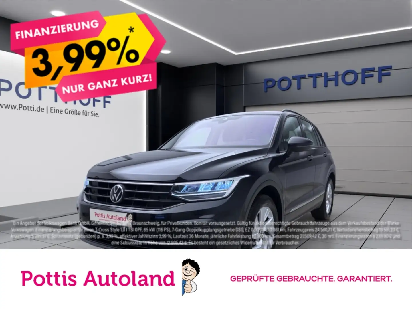 Volkswagen Tiguan 1.5 TSI DSG LIFE NAVI PDC SITZHZG ACC Schwarz - 1
