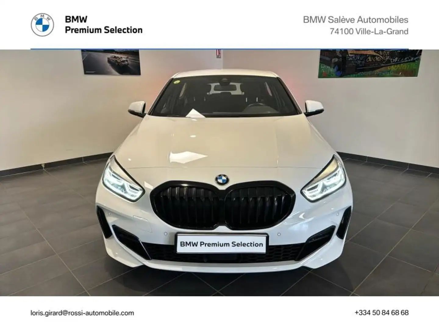 BMW 118 118dA 150ch M Sport 8cv Blanc - 2
