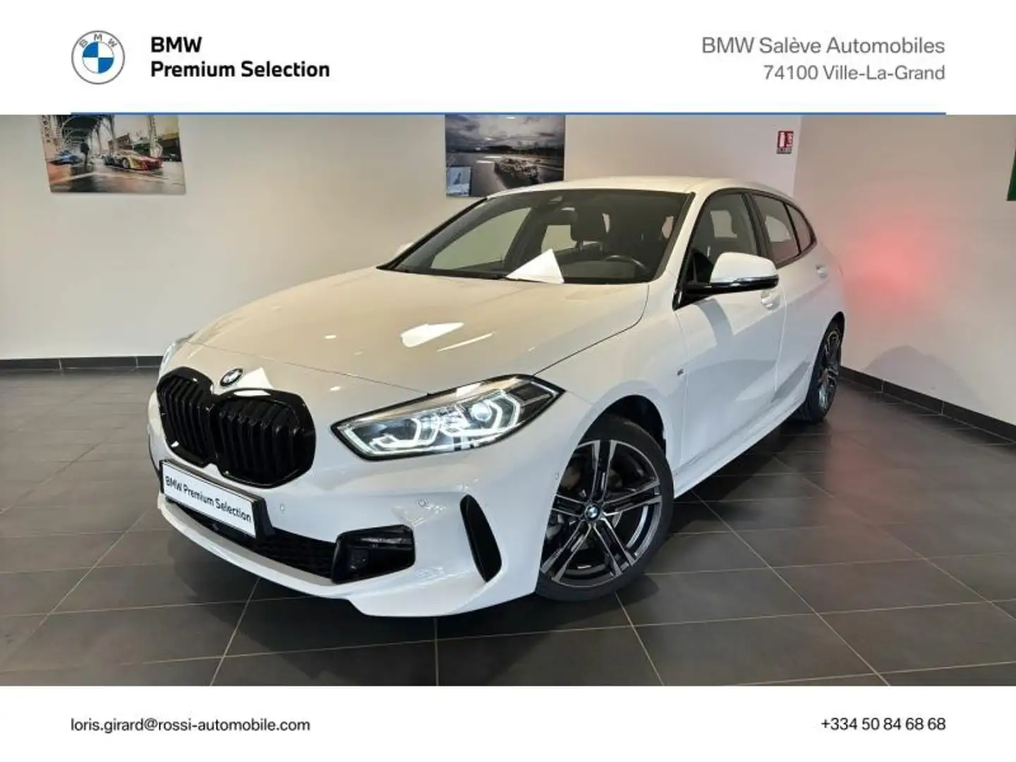 BMW 118 118dA 150ch M Sport 8cv Blanc - 1