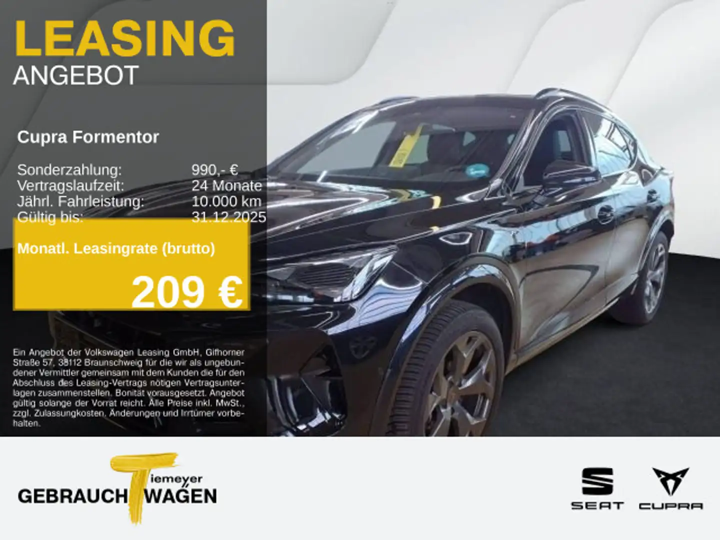 CUPRA Formentor 2.0 TDI DSG SENNHEISER SUPERSPORT 360° Schwarz - 1