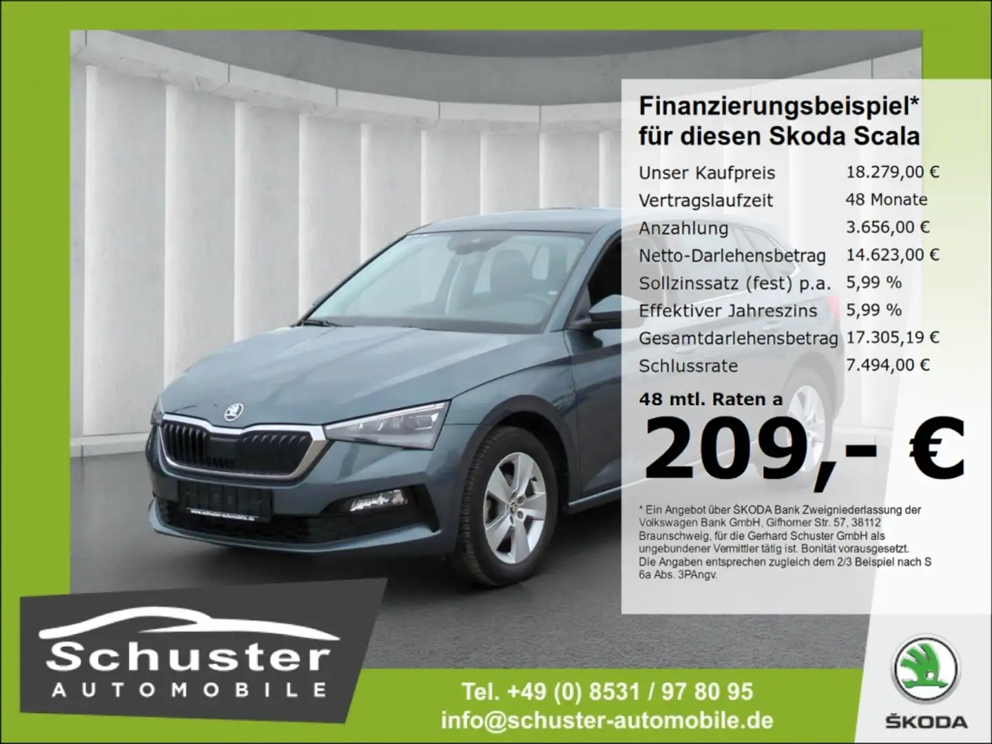 Skoda Scala Style 1.5TSI*DSG LED Panodach digCockp SHZ Grau - 1