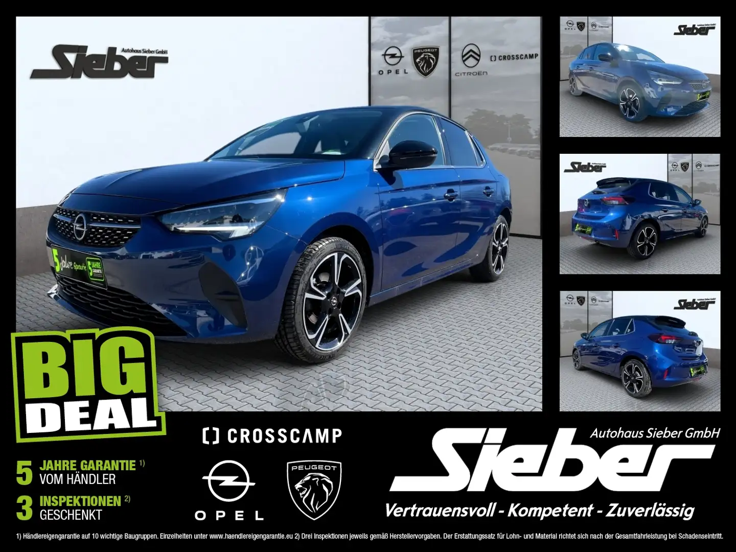 Opel Corsa F 1.2 Elegance LED Kamera Sitzhzg Blau - 1