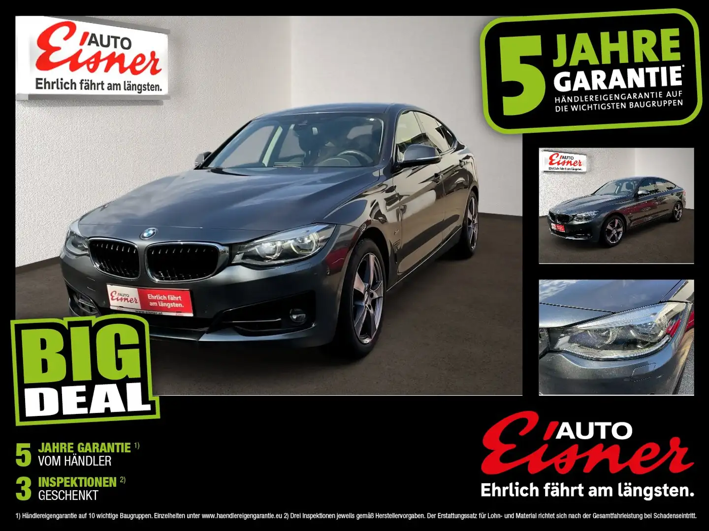 BMW 320 320d Gran Turismo xDrive Sport Line 2xKlima ACC Grau - 1