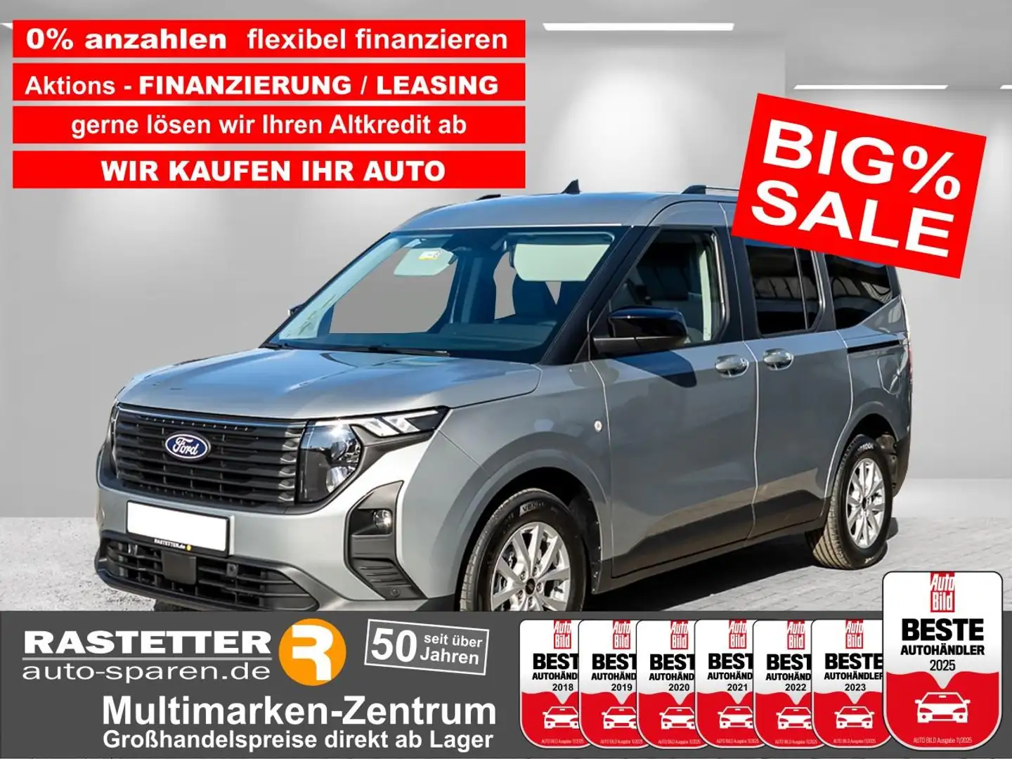 Ford Tourneo Courier Titanium Aut. 5Jahre+Kamera+SHZ+CarPlayNavi+Klimaa Grigio - 1