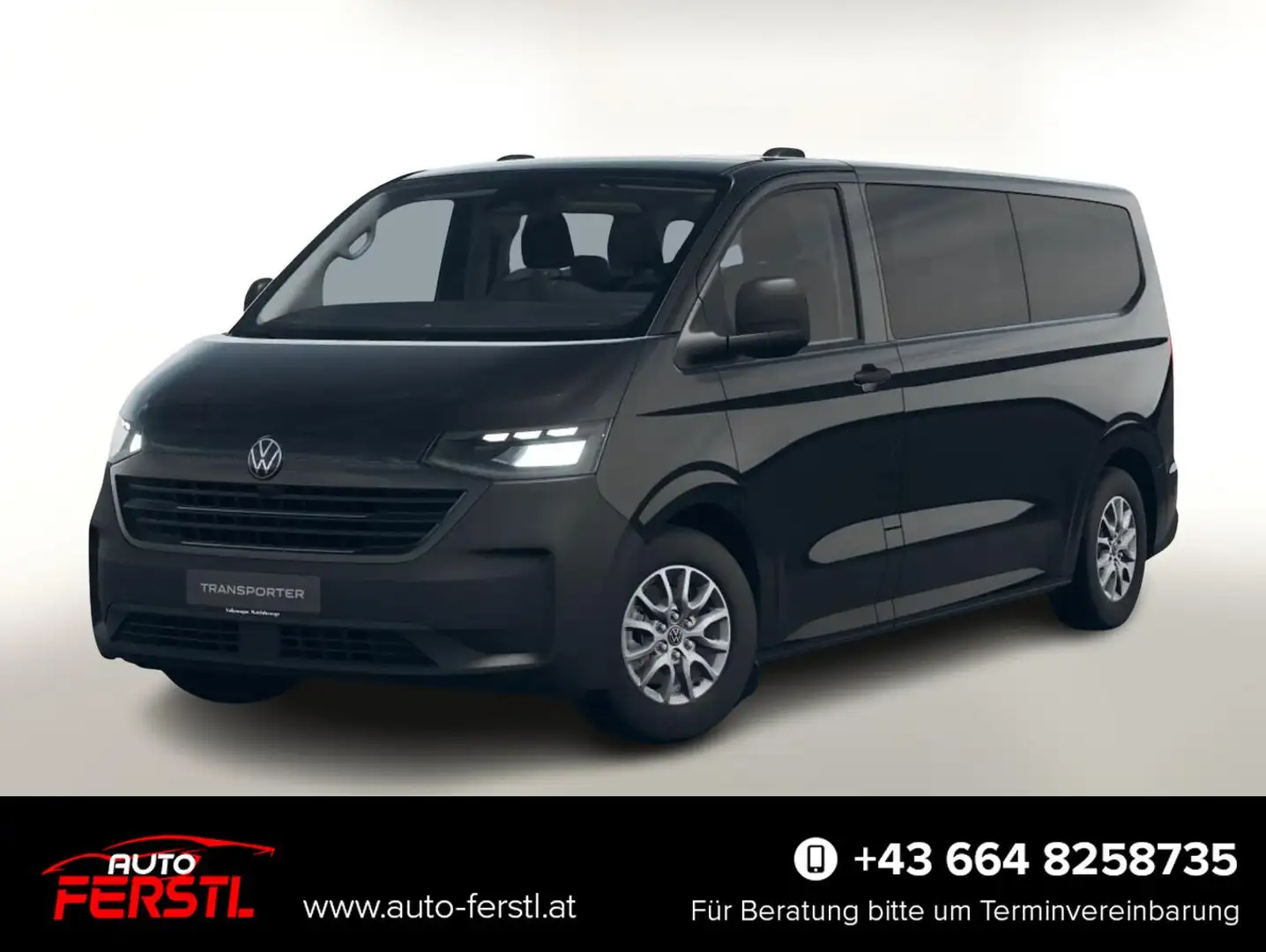 Volkswagen T7 Kombi AUT 4M L2 9S AHK 16"LM 1ZClim Kam 2xPDC 110 kW ... Schwarz - 1