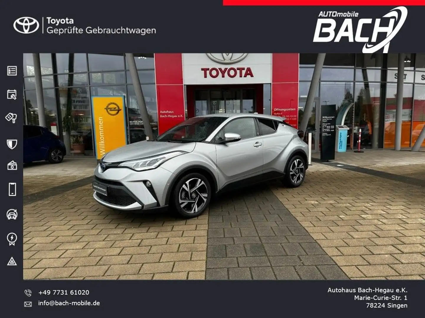 Toyota C-HR 2.0 Hybrid Team Deutschla, NAVI,LED, KAMERA Silber - 1